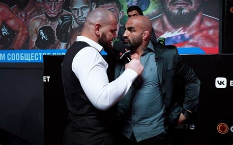 Конференция кард и битвы взглядов участников Hardcore MMA Казахстан