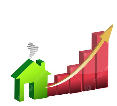 Housing Market Business Charts With Green House Market Rent Upward