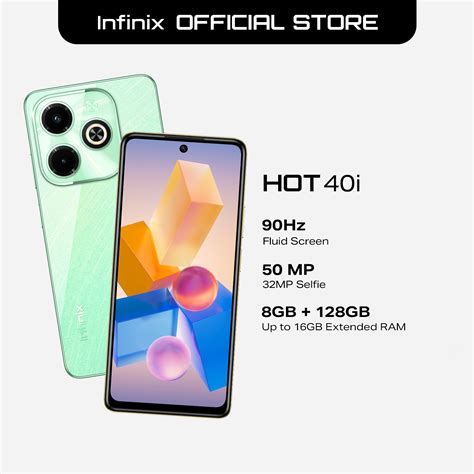 Infinix Hot 40i Up To 16GB 8 128GB 6 56 HD 90hz Display 1 Year Local Warranty Lazada PH