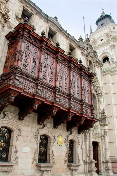 Archbishop S Palace On Plaza Mayor In Lima Peru Stock Photo Image