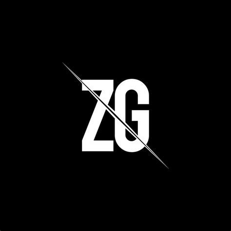 ZG logo monogram with slash style design template 3740033 Vector Art at ...