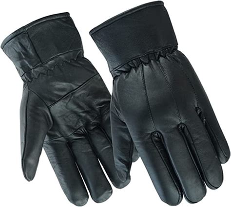 Daniel Smart Mens Motorcycle Leather Gloves Premium Cowhide Leather