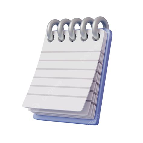 Notepad 3d Png 3d Ring Notepad Diary And Checklist Equipment Note