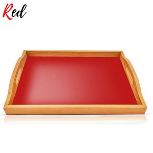 SAWI Decorative Hand Crafted Wooden Serving Tray Color Brown Size