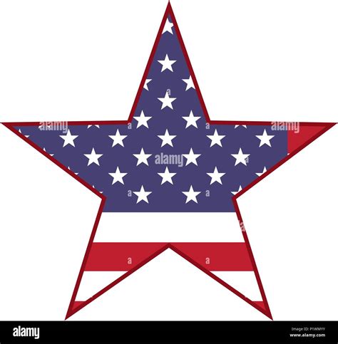 usa flag shaped star national sign vector illustration Stock Vector ...