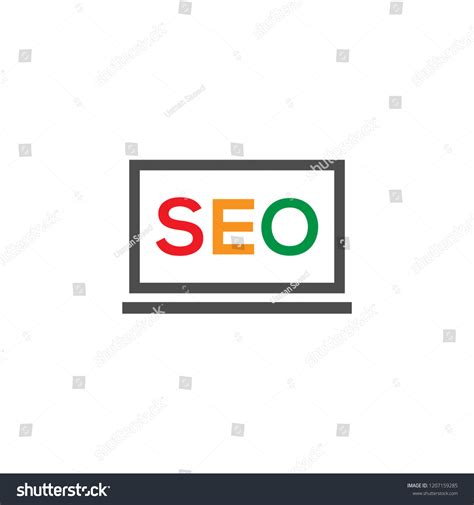 Seo Computer Vector Logo Icon Stock Vector (Royalty Free) 1207159285