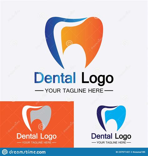 Dental Logo Design Vector Template Creative Dentist Logo Stock Vector