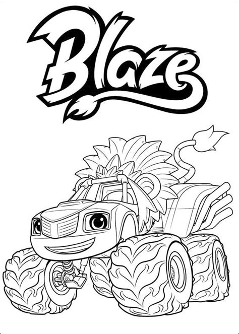 Free Printable Blaze Coloring Pages Printable Templates