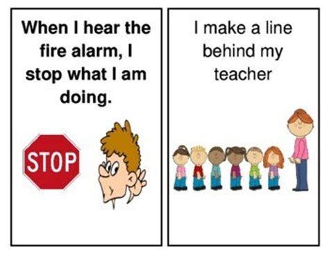 Social Story Fire Drill Safety Pdf Download Colorful Etsy