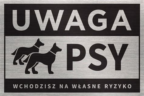 Tabliczka UWAGA PSY WŁASNE RYZYKO 30x20 cm UWAGA PSY 30x20 Cena