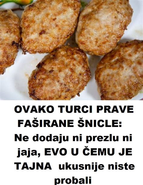 OVAKO TURCI PRAVE FAŠIRANE ŠNICLE Ne dodaju ni prezlu ni jaja EVO U