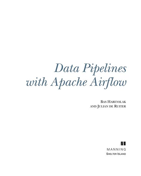 Data Pipelines With Apache Airflow E Books Max30