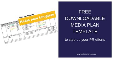 FREE downloadable media plan template | Kellie O'Brien Media