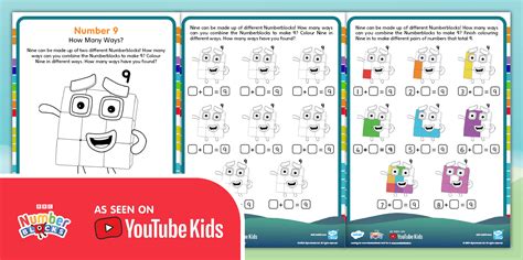 numberblocks number    ways worksheet twinkl