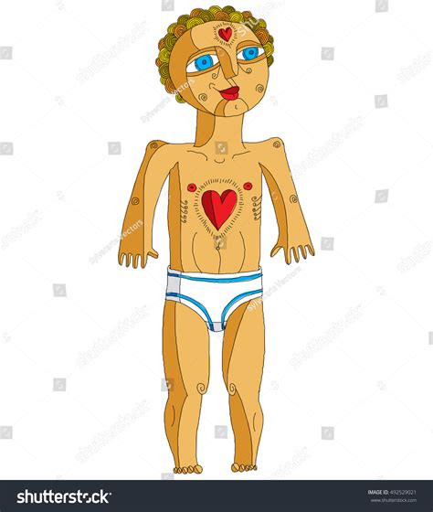 Vector Illustration Nude Man Adam Concept Vector có sẵn miễn phí bản quyền