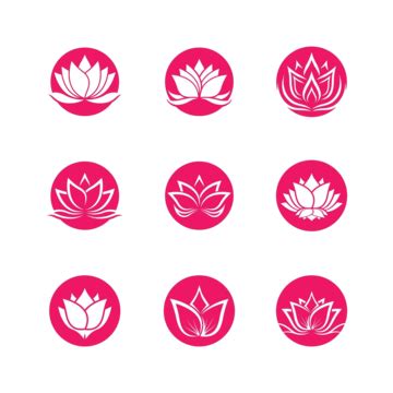 Lotus Symbol Vector Icon Lotus Art Summer Vector Lotus Art Summer