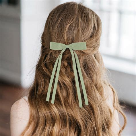 Hair Clips For Women Tassel Ribbon Bowknot Hair Clips With Long Tail