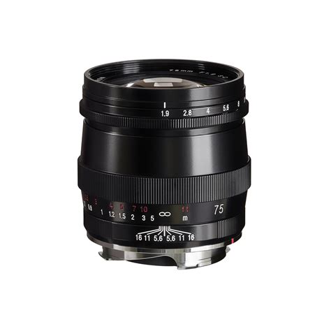 Voigtlander 75mm f1.9 Ultron VM SC Black Lens