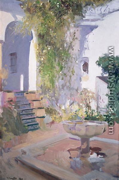 Garden Grotto Alcazar De Seville 1910 By Joaquin Sorolla Y Bastida