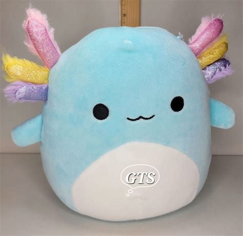 Squishmallow 8 Irina Axolotl Soft Blue Rainbow Gill Deep Sea Plush