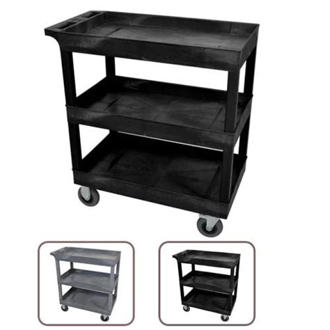 Buy Luxor 32 X 18 3 Tub Shelf Utility Carts W Semi Pneumatic Casters