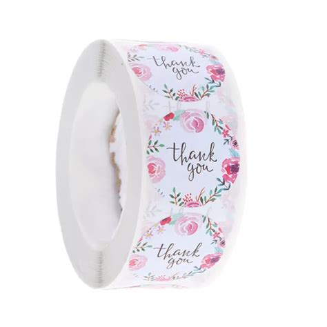 500 Labelsroll Thank You Sticker Seal Labes Flower Stationery Sticker Zf Eur 412 Picclick Fr