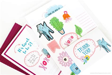 Make Your Own Stickers and Stationery Party Favors - Printable Crush