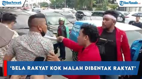 ADU MULUT HEBOH PENGENDARA MOBIL MARAH SAAT DEMO MAHASISWA DI MEDAN