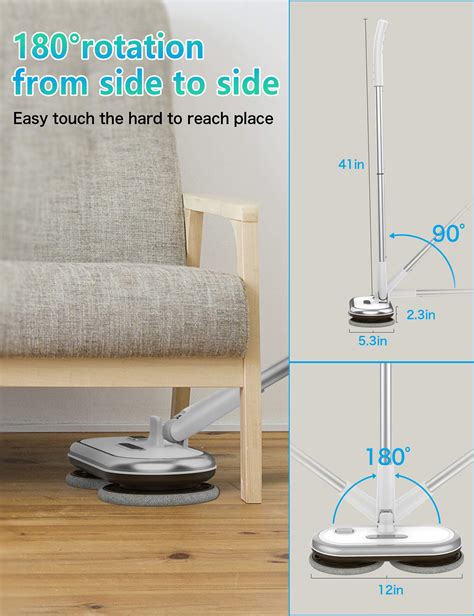 GOBOT Electric Mop With Motorized Dual Spin Mopheads Lightweight