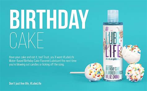 Lube Life Water Based Birthday Cake Flavoured Lubricant Personal Lube For Men Women And