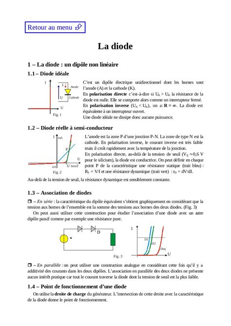 S4 Diode Pour Cours Par Rousseau Fichier Pdf