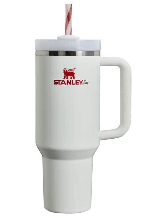 Stanley Just Released A New Holiday Tumbler With A Candy Cane Decorated