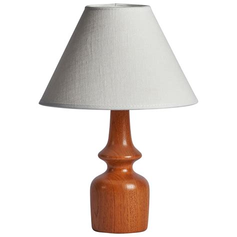 Swedish Designer, Freeform Table Lamp, Teak, Sweden, 1950s For Sale at