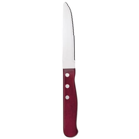 Libbey 200 1494 Beef Baron 10 Stainless Steel Steak Knife With Red