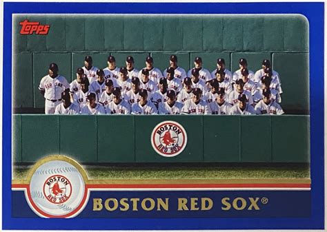 Boston Red Sox Topps Boston Red Sox Baseball Team Card W David