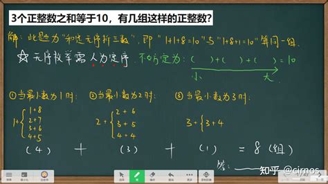 3个正整数之和等于10，有几组这样的正整数？ 知乎