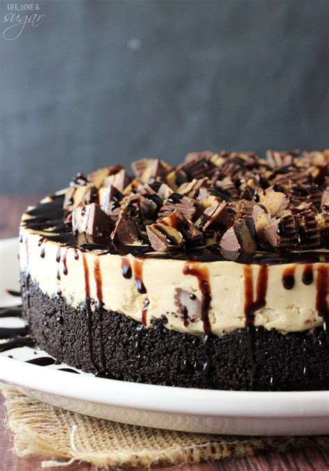 No Bake Reeses Peanut Butter Cheesecake Full Of Chopped Reeses And