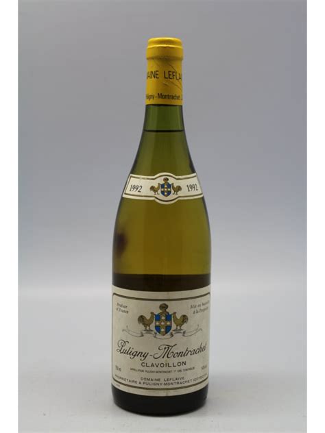 Domaine Leflaive Puligny Montrachet 1er Cru Clavoillon 1992