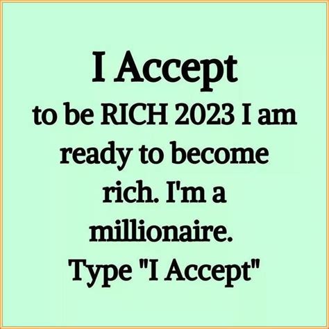 The Words I Accept To Be Rich 2012 I Am Ready To Become Rich Im A