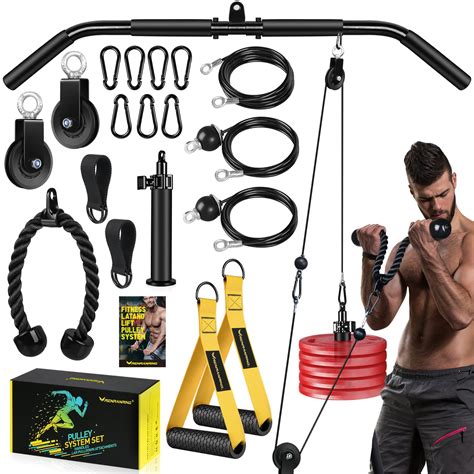 Buy Fitness Lat And Lift Pulley System Gym Upgraded Lat Pull Down