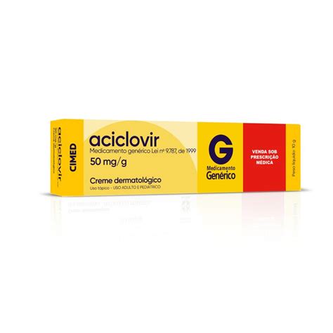 Qual O Valor Da Pomada Aciclovir - Aciclovir Genérico Cimed 50mg Creme 10g - Coop Drogaria
