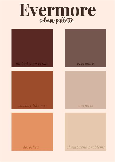 Evermore Album Color Palette