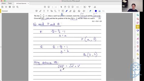 As Pure Mathematics Past Paper Questions Coordinate Geometry Youtube