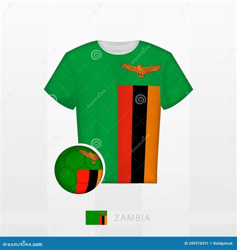 Football Uniform of National Team of Zambia with Football Ball with ...