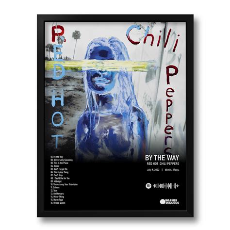 Quadro Spotify Moldura By The Way Red Hot Chili Peppers Tam X Cm Shopee Brasil