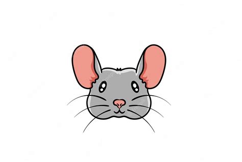 Premium Vector | Mouse cartoon face art animal vector clipart