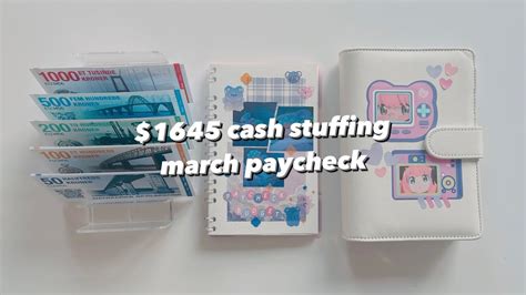 Cash Stuffing March Paycheck Year Old Student Youtube