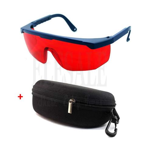 Red Lens Laser Eye Protection Safety Glasses With Portable Case For Preventing Green Laser 200nm