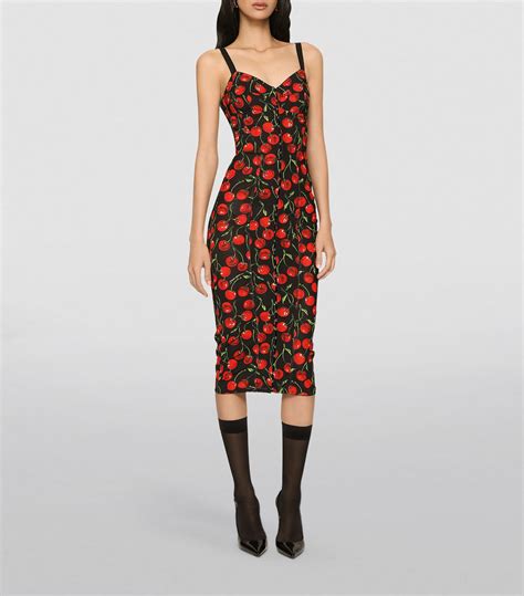 Womens Dolce And Gabbana Multi Cherry Print Corset Dress Harrods Us