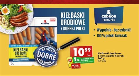 Kiełbaski drobiowe z kurnej półki Cedrob cena promocje opinie